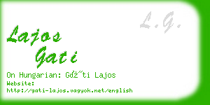 lajos gati business card